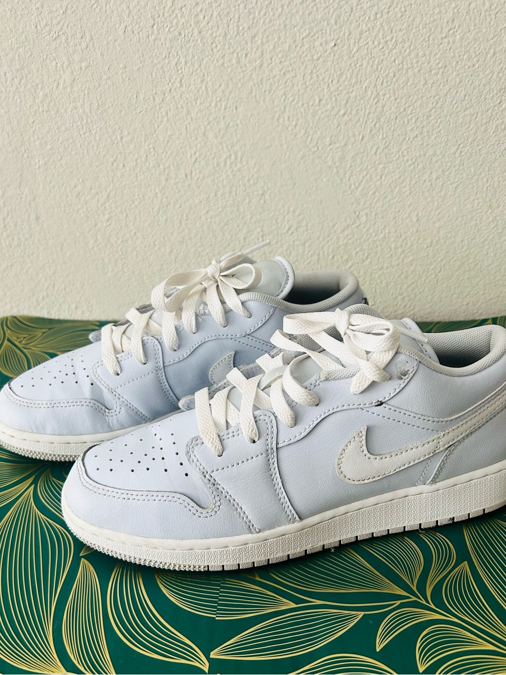 Jordan Women's Low-Top Sneakers in Light Blue and White